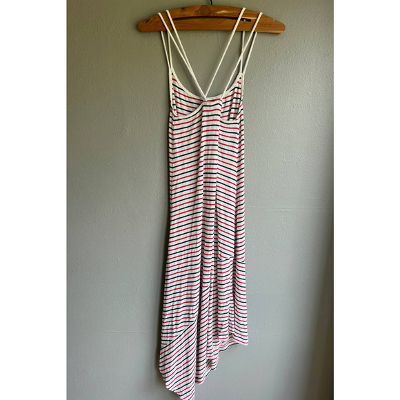 Gap Red & Blue Striped Asymmetrical Bottom Dress Womens‎ Small - Picture 2 of 3